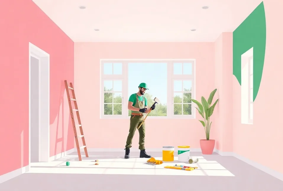 Intérieur rénové après travaux de peinture à Puteaux