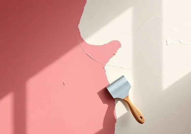 Application d'un enduit décoratif à la lisseuse sur un mur